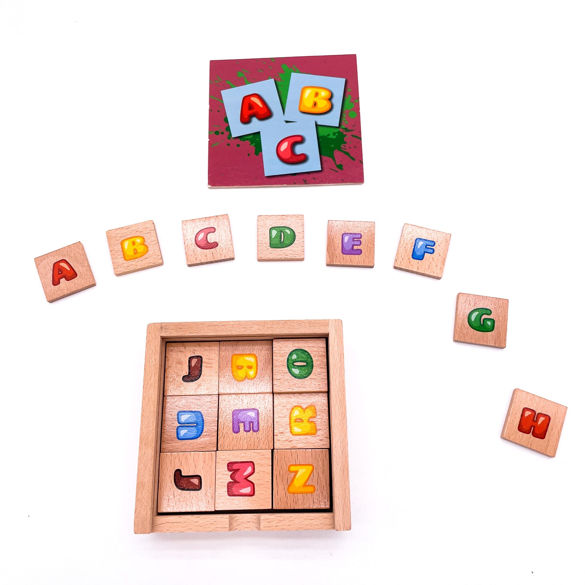 Boite d'apprentissage en bois Les lettres Jeux éducatifs Circule 
