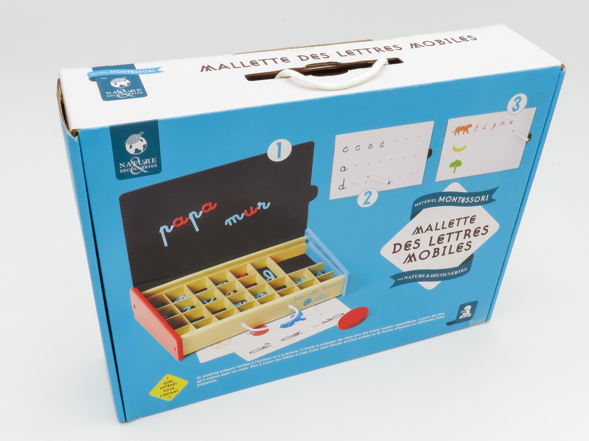 Malette de lettre mobile Montessori Jeux éducatifs Circule 